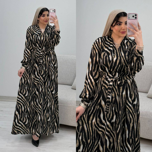 پیراهن زنانه حریر آستردار روشنا