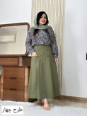 ست شومیز دامن لنین مدل گلبرگ