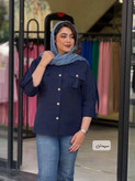 شومیز تابستونی لنین جیب بندی